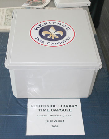 Librarians Seal Time Capsule To Be Opened in the Year 2064 Librarians Seal Time Capsule To Be Opened in the Year 2064