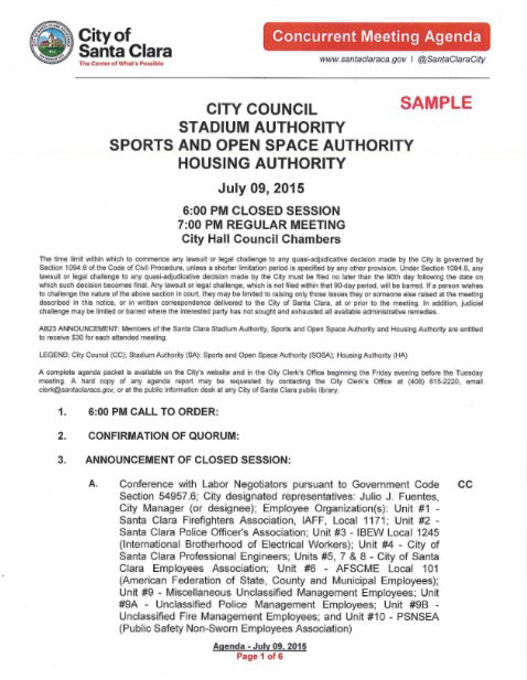Consolidated Agenda Simplifies Santa Clara City Council Meetings Consolidated Agenda Simplifies Santa Clara City Council Meetings