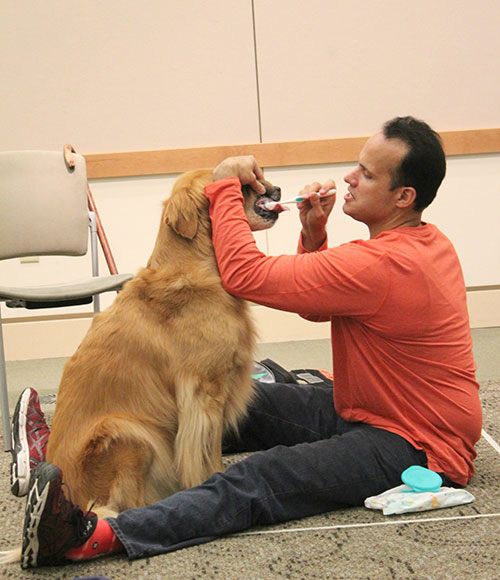 Former U.S. Army Captain and Service Dog Make Library Appearance Former U.S. Army Captain and Service Dog Make Library Appearance