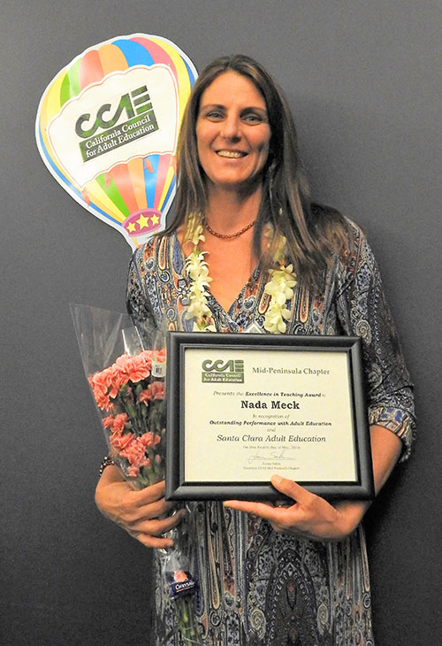 Nada Meck is CCAE's Teacher of the Year Nada Meck is CCAE's Teacher of the Year